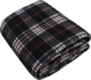 50X60 Throw Blankets, Plaid Fleece Throw Blankets for Bedroom, Couch, Brown - Picture 1 of 11