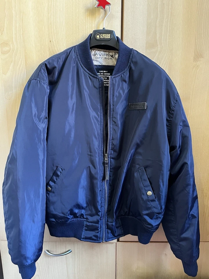 Avirex Bomber Blu Uomo - Tg. L/52 - Nuovo Con Etichette. - Imagen 1 de 4