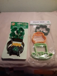 2 Wilton Ausstechformen und 3 Horizon Pfannkuchenformen - St. Patricks Day - Bild 1 von 3
