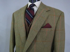 Fallan & Harvey Savile Row London Heavy weight tweed bespoke sport coat 48 L - Picture 1 of 11