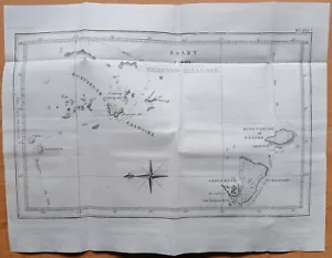 Mappa Tonga isole amichevoli - Mappa originale J. Cook - 1795 - Foto 1 di 1