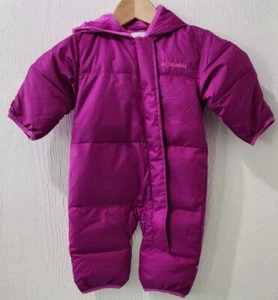 Tuta da neve con cappuccio Columbia rosa geloso Bunting - taglia 3-6 mesi - Foto 1 di 11