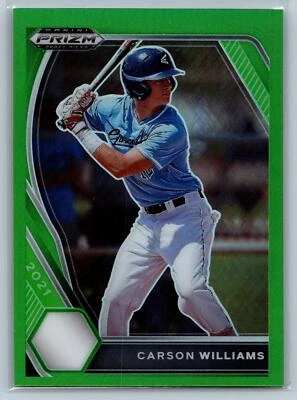 Carson Williams 2021 Panini Prizm Draft Picks Lime Green Prizm SN #/75 #PDP28 - Image 1 of 2