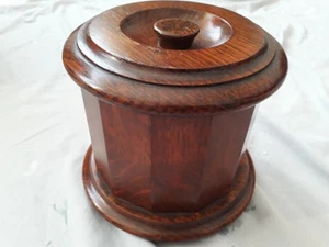Vintage Dunhill White Spot tobacco jar mahogany with ceramic liner excellent - Picture 1 of 11