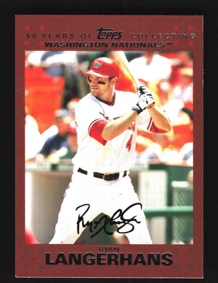 Ryan Langerhans Washington Nationals 2007 Topps Update Copper #UH41 SN /56 - Image 1 of 2
