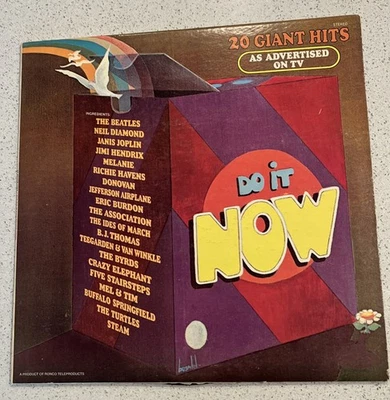 Do It Now: 20 Giant Hits Vinyl LP 1970 Beatles Janis Jimi Jefferson Airplane #2 - Image 1 of 4