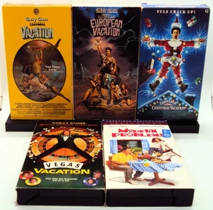 5 VHS Lot National Lampoon's Vacation CHRISTMAS Vegas EUROPEAN Modern Problems - Picture 1 of 24