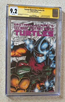 TEENAGE MUTANT NINJA TURTLES #10 (Mirage 1987) CGC SS 9.2 Sketch Kevin Eastman - Image 1 of 2