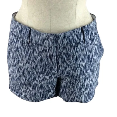 Pantalones cortos Willi Smith para mujer con estampado azul y blanco talla 4 mezcla de algodón Foto 1 de 4