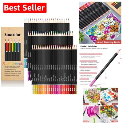 72-Color  Colored Pencils Set for Artists & Adult Coloring Books - Safe & Eco... - Image 1 of 4