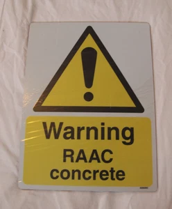 Advertencia RAAC Hormigón - Nuevo 300mm x 400mm Aluminio Señal de Seguridad - Imagen 1 de 1