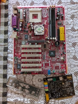 Материнская плата KT4 Ultra MS-6590 версия 1.0 гнездо A / 462 AGP, ввод-вывод + RAM + творческий. - Изображение 1 из 4