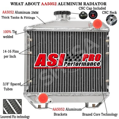 Radiador de núcleo de 2 filas para tractor Yanmar YM1500 124160-44500 124166-44500. Foto 1 de 4