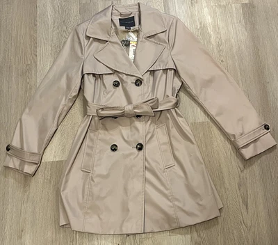 Gabardina Covington Doble Pecho Mujer Talla Grande Ligera Cinturón Tostado Foto 1 de 4