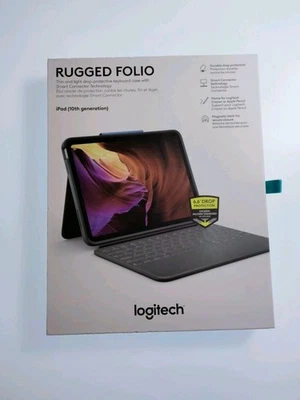 Logitech Rugged Folio Keyboard Case for iPad 10th Gen - Image 1 of 4