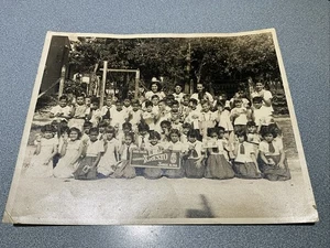 LARGE PHOTO 8X10 1960'S PUERTO RICO KIDS W/ Kresto Instant Chocolate Drink - Picture 1 of 9