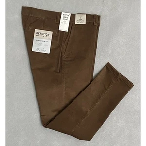 Kenneth Cole Reaction Men's 34x32 Corduroy Dress Pant Slim Fit Stretch Camel NEW - Picture 1 of 12