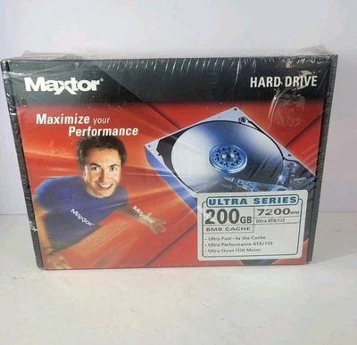 MAXTOR ULTRA SERIES 200GB 7200 RPM ULTRA ATA/133 INTERNAL HARD DRIVE NEW SEALED - Image 1 of 4