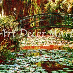 Water Lily Garden- Monet - - CANVAS OR PRINT WALL ART - Picture 1 of 1