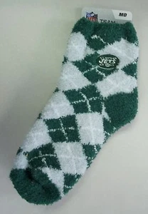 New York Jets Women's Sleep Soft Socks Medium Size 6 to 11 Argyle - Picture 1 of 1