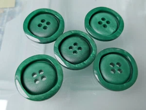 5x grüne Knöpfe - matt und glänzend - 29mm - Mantel-, Jackenknöpfe - Picture 1 of 1