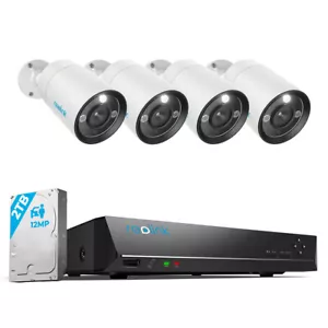 Reolink 12MP Security Camera Kit 4 x PoE IP Camera 24/7 Color/IR Night Vision - Picture 1 of 12