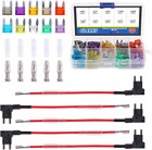 12V 5 Pack Car Add-A-Circuit Fuse TAP Adapter Mini ATM APM Blade Fuse Holder wit