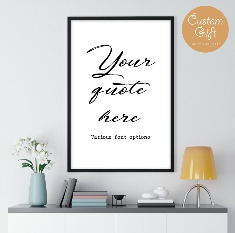 Personalized Wall Art Create Your Own Custom Quote Motivational Sayings Poster
