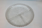 Vintage 50's to 60's Clear Glass Divided Plate