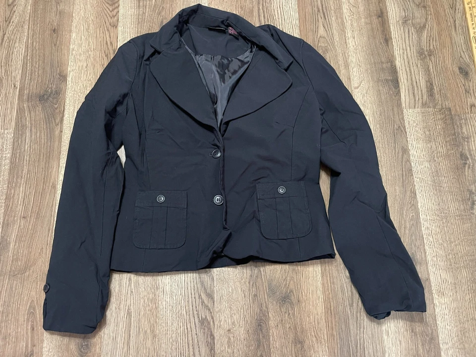 Chaqueta Newport News, Para Mujer Talla 8, Negra, Blazer, Bolsillos Delanteros Foto 1 de 4