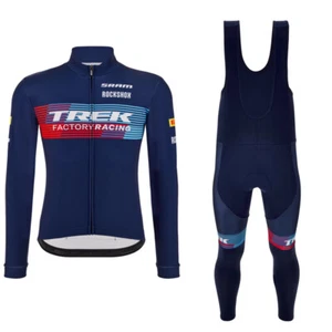 Mens team cycling long sleeve jersey bib pants setcycling bib pants Jerseys - Bild 1 von 7
