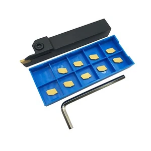 ZQ1616R-2 Grooving Cut-Off Slotting Tool+10pcs SP200 Carbide Turning Inserts CNC - Picture 1 of 7