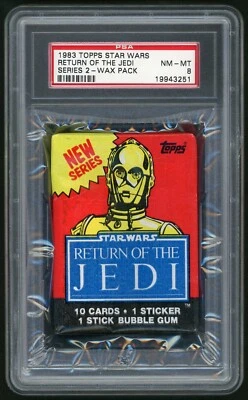 1983 Topps Star Wars El Retorno del Jedi 2do ROTJ Tarjetas No Deportivas Paquete de Cera PSA 8 Foto 1 de 3