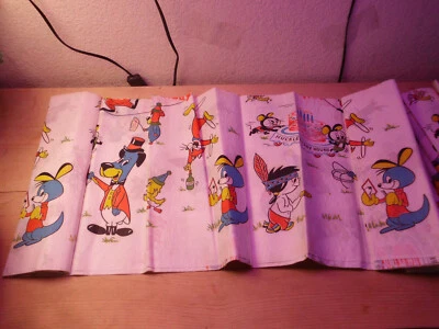 1959 Huckelberry Hound Paper Table Cloth 96 X 54 Rare Paper Cover From 1959 - Image 1 of 4
