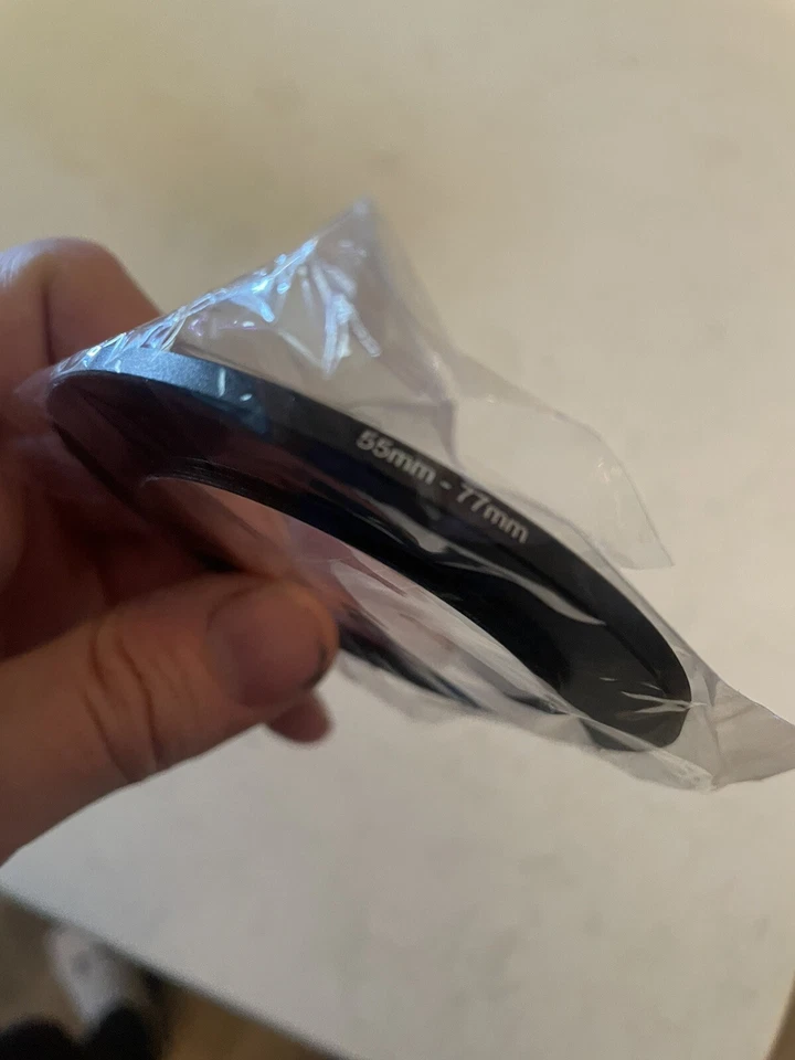 Step-Up Ring - 55mm to 77mm - For Filters Lens Hoods & More - 55-77mm - Image 1 of 2