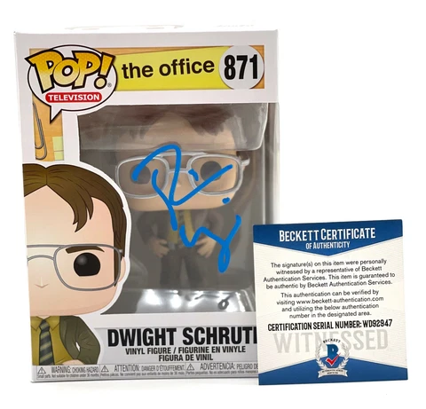 RAINN WILSON SIGNED AUTOGRAPH FUNKO POP - DWIGHT SCHRUTE THE OFFICE BECKETT 41 Cover