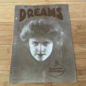 Vintage Sheet Music - Dreams - 1920 Zeph Fitz-Gerald - Picture 1 of 8