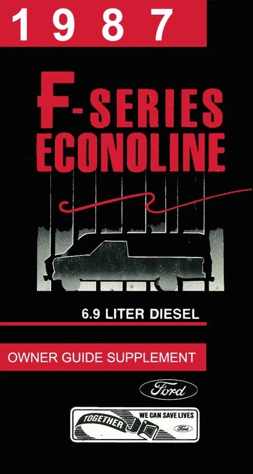 Ford F-Series Econoline 1987 6,9 L diésel manual del propietario suplemento guía del usuario Foto 1 de 1