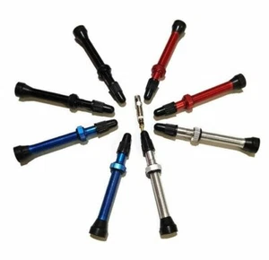 50mm Pair Tubeless French Presta Bicycle Tubeless Valves plus spare Core! - Picture 1 of 11