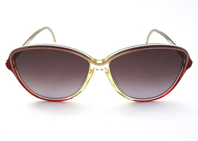 occhiali da sole Luxottica vintage donna 4067 colore trasparente/rosso - Immagine 1 di 4