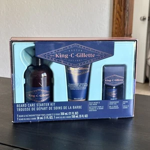 Kit básico para el cuidado de la barba King C. Gillette - Jabón facial para barba, gel de afeitar, aceite para barba - Imagen 1 de 7