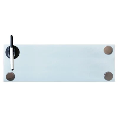 60x20CM Glasmagnettafel Weiß Board Memoboard Wandtafel Pinnwand Glastafel - Bild 1 von 4