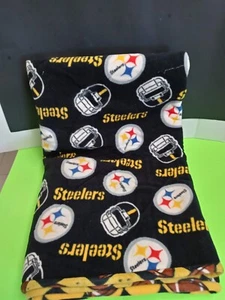 Pittsburg Steelers-Blanket or Throw-Black & Gold Reversible 56"X 60" - Picture 1 of 4