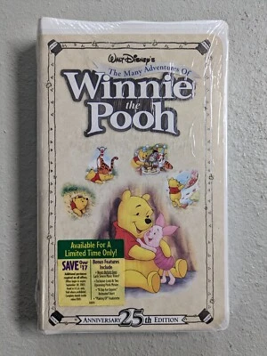 The Many Adventures of Winnie the Pooh VHS 2002 25th Anniversary Edition Disney - Image 1 of 4