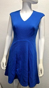 Abito donna blu senza maniche London Times nuovo con etichetta tg 6P carino primaverile lunghezza ginocchio - Foto 1 di 6