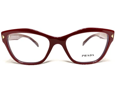 NUEVO Monturas de gafas para mujer Prada VPR27S UF9-1O1 rojas de diseñador ojo de gato 51/17 Foto 1 de 4