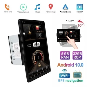 90° Rotatable Double Din Universal Car Stereo Radio Player Android Touch Screen - Bild 1 von 11