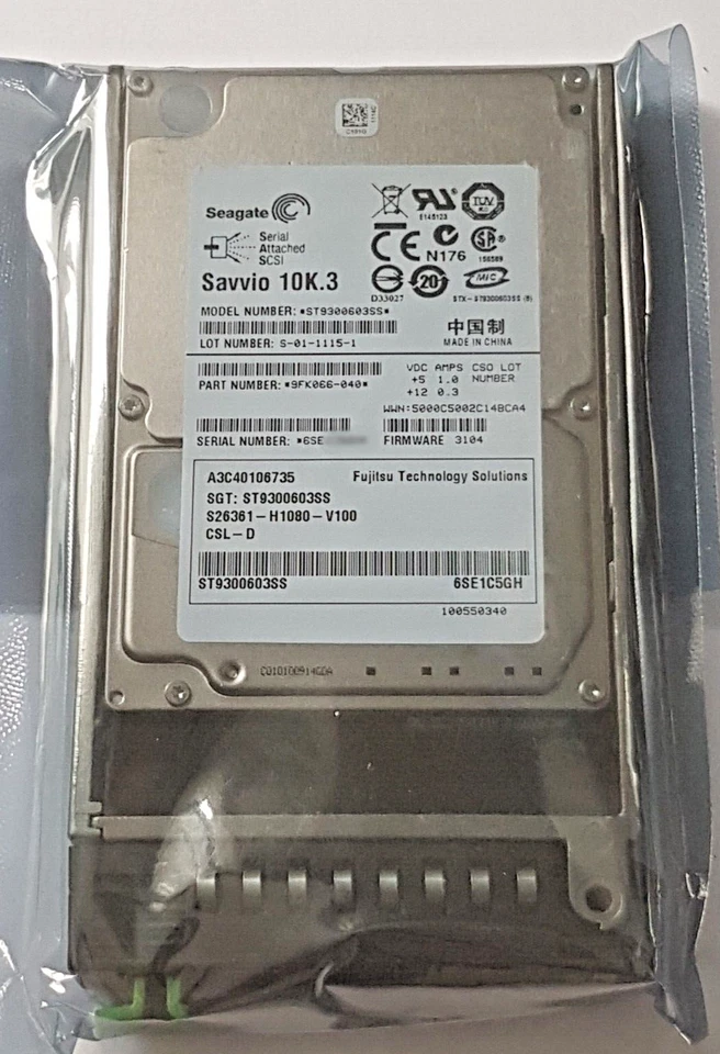300 GB SAS Seagate Savvio 10K.3 ST9300603SS 16MB HDD 2.5 " Hard Drive New + - Image 1 of 1