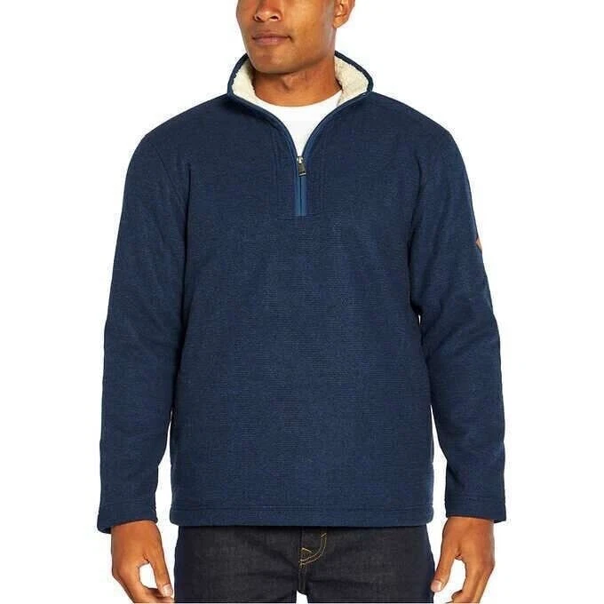 Orvis Men’s Fleece Lined Quarter Zip Pullover Navy Med