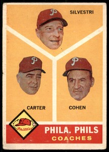 1960 TOPPS ANDY COHEN 466 VG KEN SILVESTRI DICK CARTER PHILADELPHIA PHILLIES
